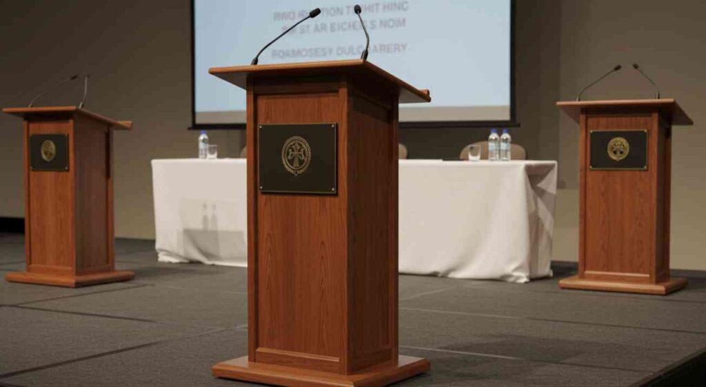 podium de madera
